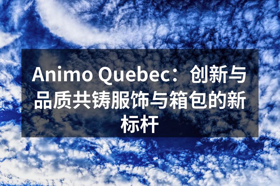Animo Quebec：创新与品质共铸